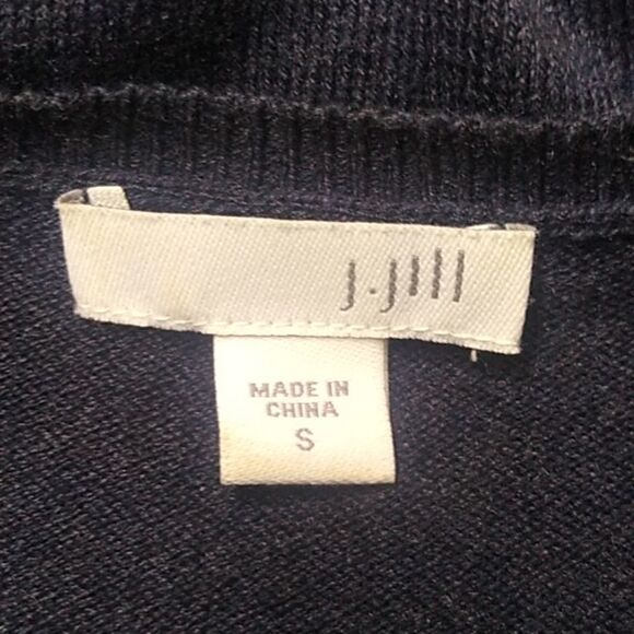 J.Jill Dark Blue Cotton Blend Super Soft Loose Fit Sweater Size Small - Picture 5 of 7